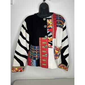 PARSLEY & SAGE Multicolor Patchwork Jacket, M